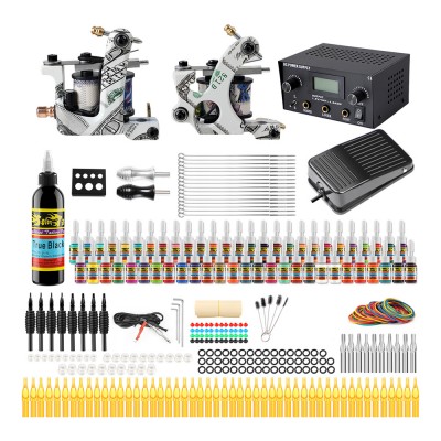 Solong Hot Sell Tattoo Machine Kit Factory Price Professional Tattoo Gun Set Power Needle Tip Grip